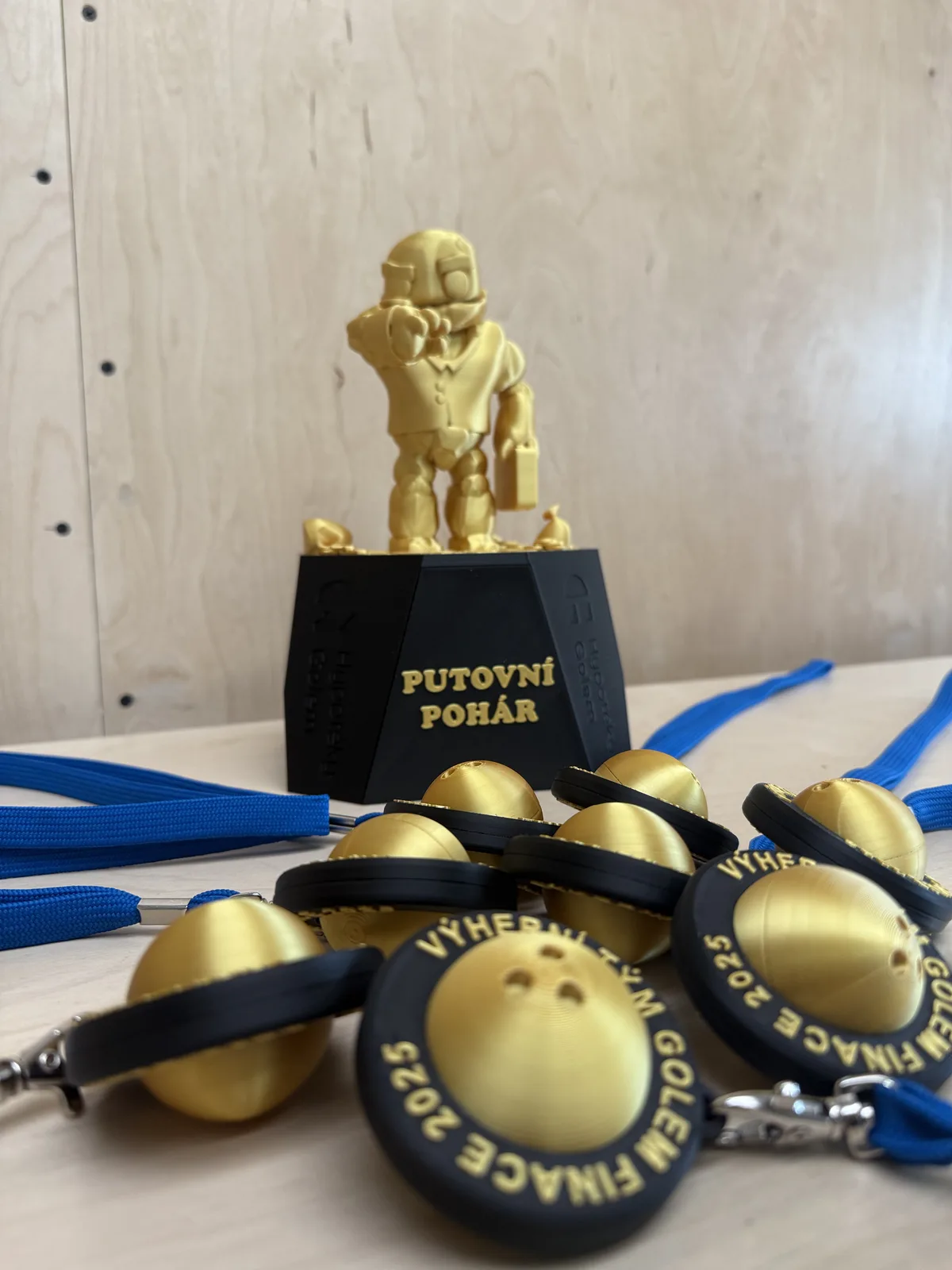 Trofej vytvořená na míru pro Golem Bowling