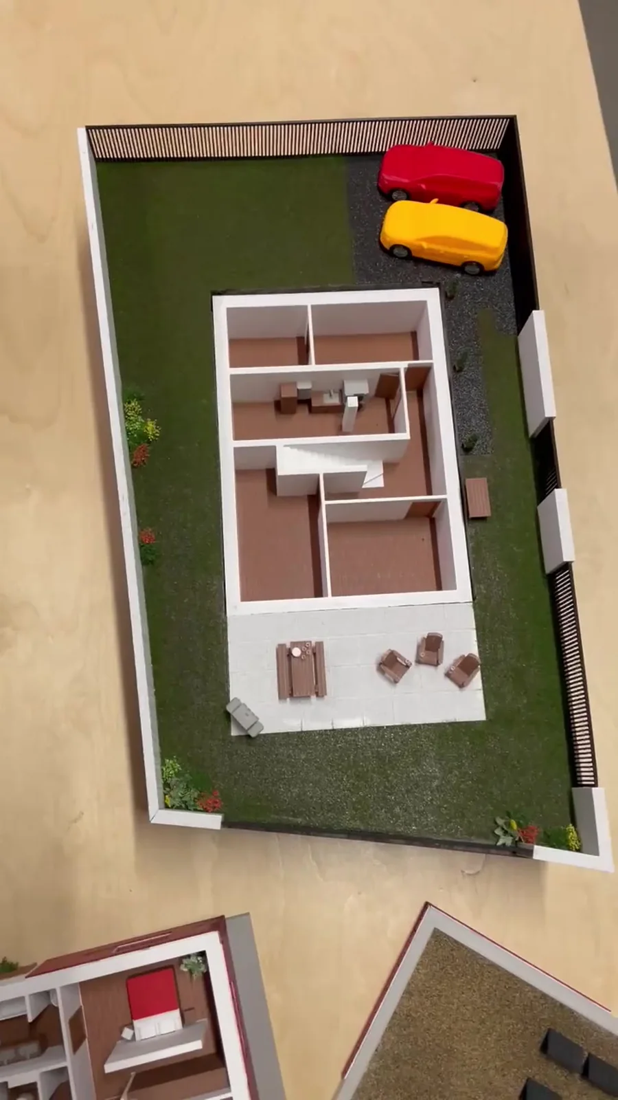 Celkový pohled na model rodinného domu Hrdlořezy